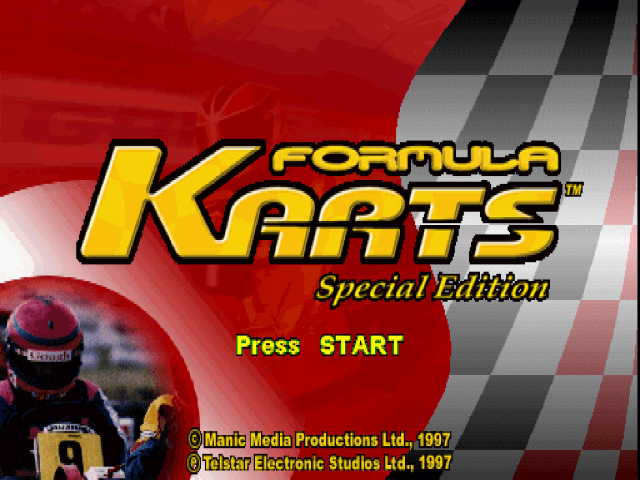 Formula Karts [Special Edition] title screen for Playstation